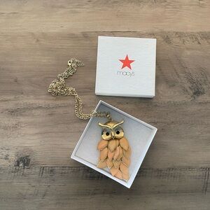 Beautiful Owl Necklace. Womens Long Statement Gold Chain With Cute Owl Pendant 🦉